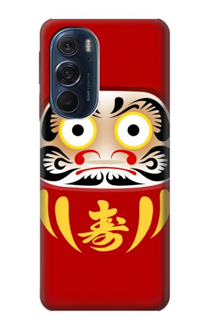 W3045 Japan Good Luck Daruma Doll Hard Case and Leather Flip Case For Motorola Edge X30