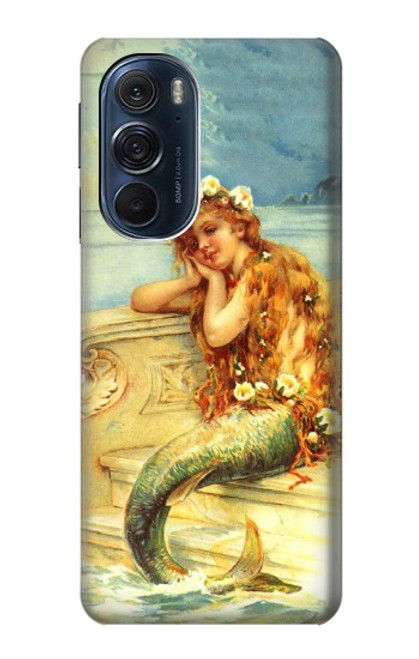 W3184 Little Mermaid Painting Hard Case and Leather Flip Case For Motorola Edge X30