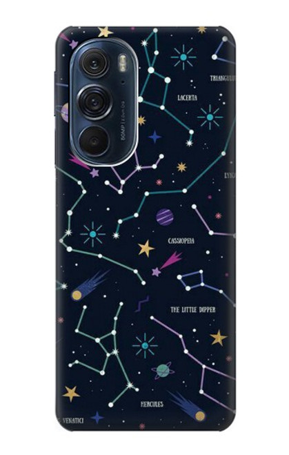 W3220 Star Map Zodiac Constellations Hard Case and Leather Flip Case For Motorola Edge X30