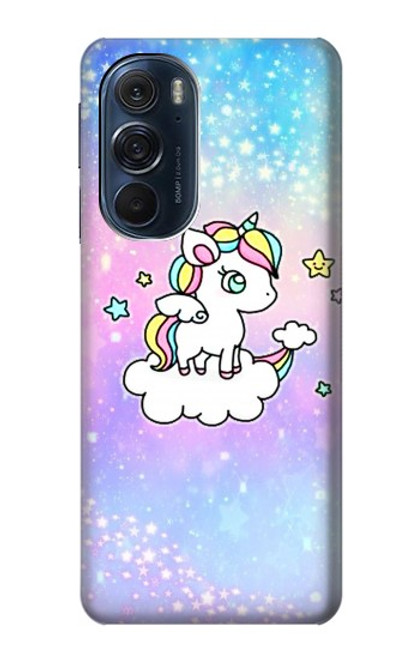 W3256 Cute Unicorn Cartoon Hard Case and Leather Flip Case For Motorola Edge X30