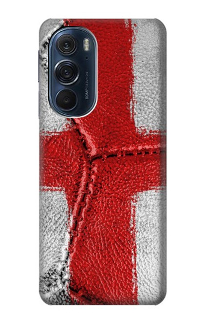 W3316 England Flag Vintage Football Graphic Hard Case and Leather Flip Case For Motorola Edge X30