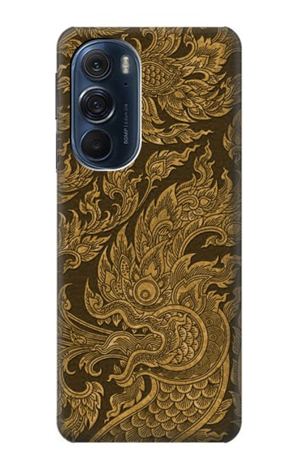 W3382 Thai Art Naga Hard Case and Leather Flip Case For Motorola Edge X30