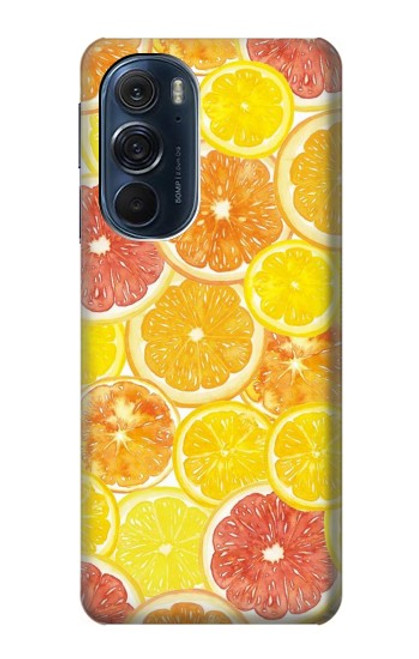 W3408 Lemon Hard Case and Leather Flip Case For Motorola Edge X30