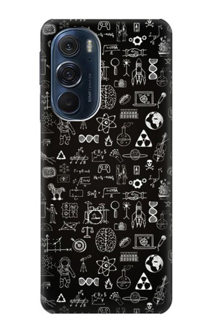 W3426 Blackboard Science Hard Case and Leather Flip Case For Motorola Edge X30