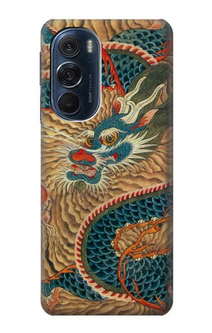 W3541 Dragon Cloud Painting Hard Case and Leather Flip Case For Motorola Edge X30