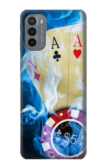 W0348 Casino Hard Case and Leather Flip Case For Motorola Moto G31