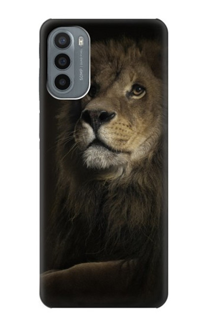 W0472 Lion Hard Case and Leather Flip Case For Motorola Moto G31