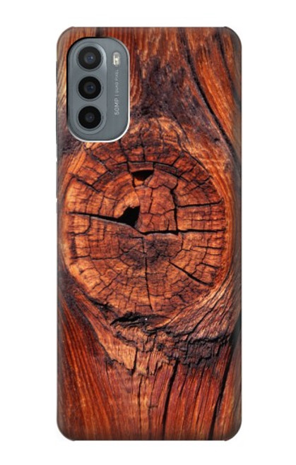 W0603 Wood Graphic Printed Hard Case and Leather Flip Case For Motorola Moto G31