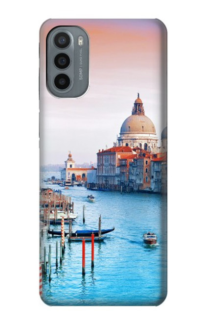 W0982 Beauty of Venice Italy Hard Case and Leather Flip Case For Motorola Moto G31