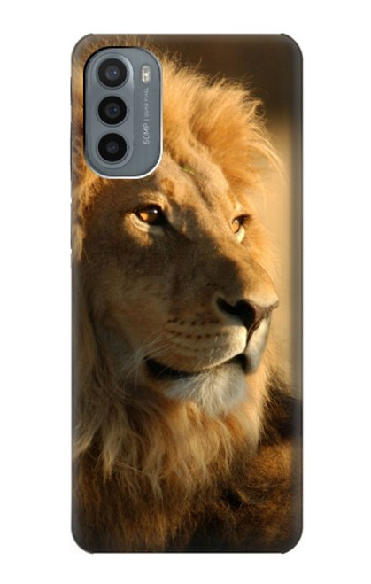 W1046 Lion King of Forest Hard Case and Leather Flip Case For Motorola Moto G31