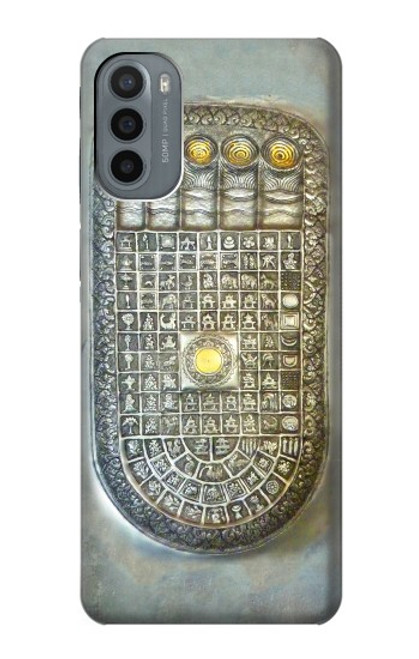 W1484 Buddha Footprint Hard Case and Leather Flip Case For Motorola Moto G31