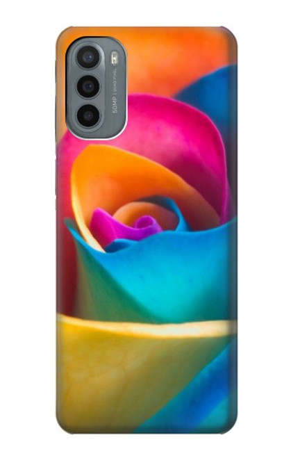 W1671 Rainbow Colorful Rose Hard Case and Leather Flip Case For Motorola Moto G31