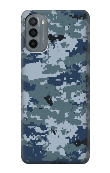 W2346 Navy Camo Camouflage Graphic Hard Case and Leather Flip Case For Motorola Moto G31