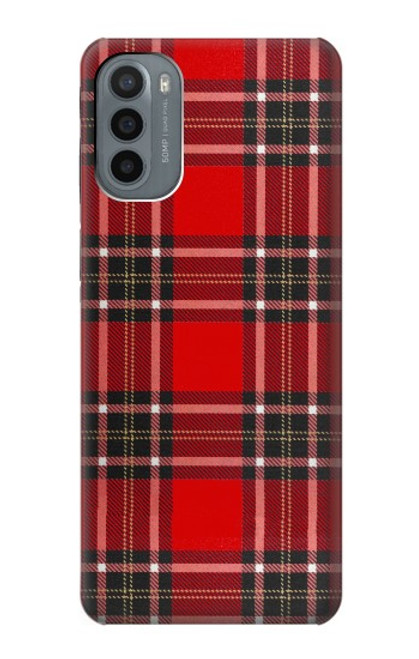 W2374 Tartan Red Pattern Hard Case and Leather Flip Case For Motorola Moto G31