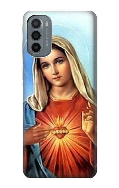 W2420 The Virgin Mary Santa Maria Hard Case and Leather Flip Case For Motorola Moto G31