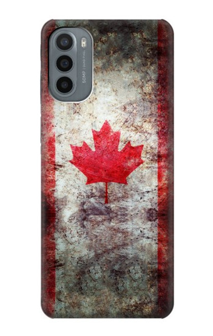 W2490 Canada Maple Leaf Flag Texture Hard Case and Leather Flip Case For Motorola Moto G31