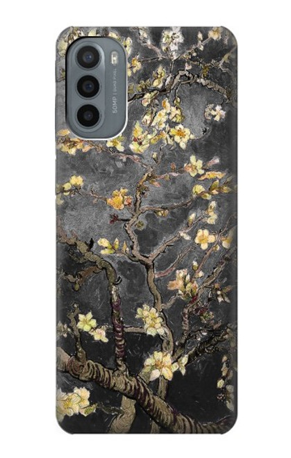 W2664 Black Blossoming Almond Tree Van Gogh Hard Case and Leather Flip Case For Motorola Moto G31