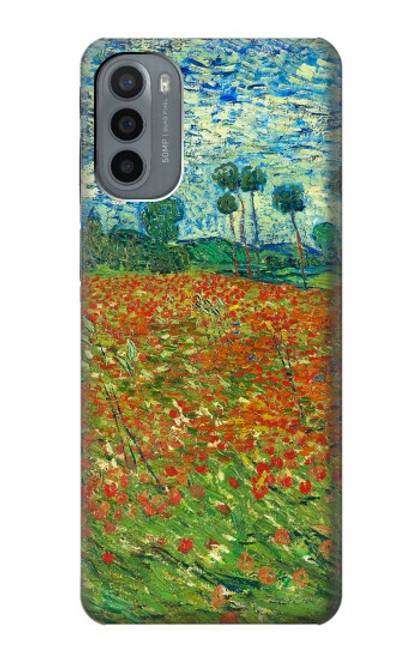 W2681 Field Of Poppies Vincent Van Gogh Hard Case and Leather Flip Case For Motorola Moto G31