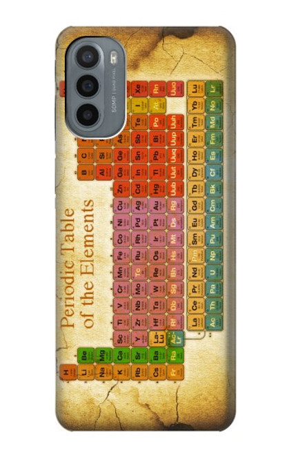 W2934 Vintage Periodic Table of Elements Hard Case and Leather Flip Case For Motorola Moto G31