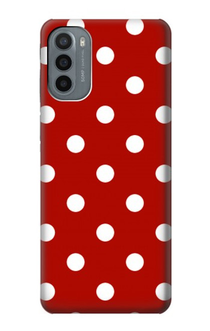 W2951 Red Polka Dots Hard Case and Leather Flip Case For Motorola Moto G31