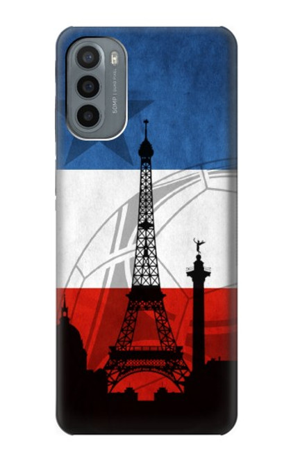 W2980 France Football Soccer Hard Case and Leather Flip Case For Motorola Moto G31