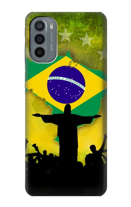 W2981 Brazil Football Soccer Hard Case and Leather Flip Case For Motorola Moto G31