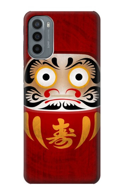 W3023 Japan Good Luck Daruma Doll Hard Case and Leather Flip Case For Motorola Moto G31