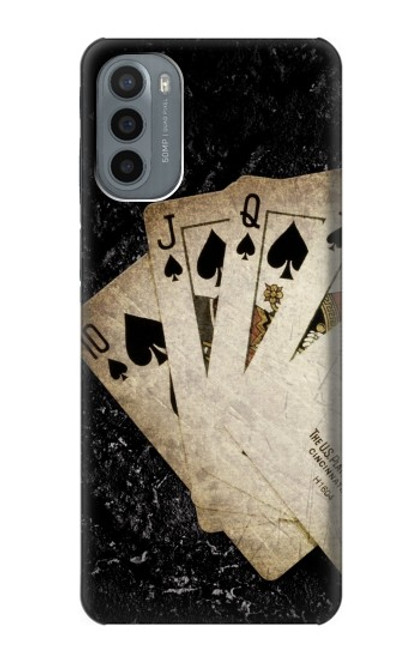 W3231 Vintage Royal Straight Flush Cards Hard Case and Leather Flip Case For Motorola Moto G31