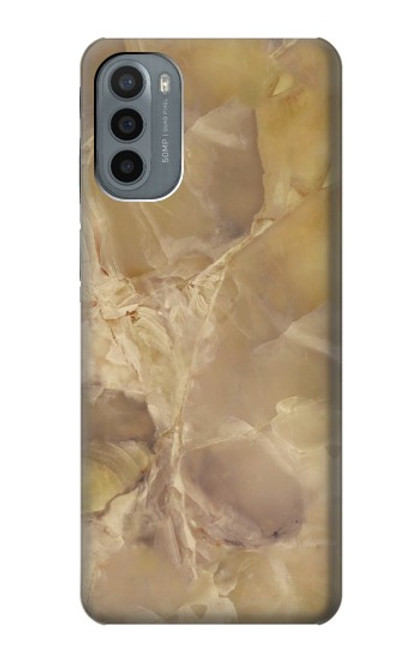 W3240 Yellow Marble Stone Hard Case and Leather Flip Case For Motorola Moto G31