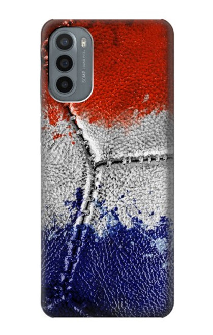 W3304 France Flag Vintage Football Graphic Hard Case and Leather Flip Case For Motorola Moto G31