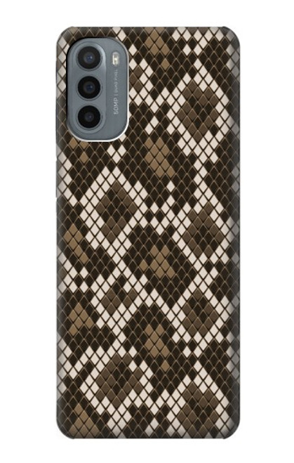 W3389 Seamless Snake Skin Pattern Graphic Hard Case and Leather Flip Case For Motorola Moto G31