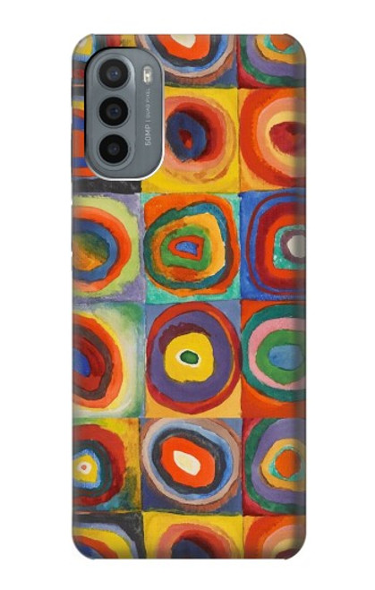 W3409 Squares Concentric Circles Hard Case and Leather Flip Case For Motorola Moto G31