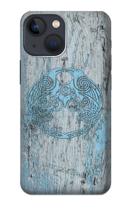 W3829 Huginn And Muninn Twin Ravens Norse Hard Case and Leather Flip Case For iPhone 13 mini
