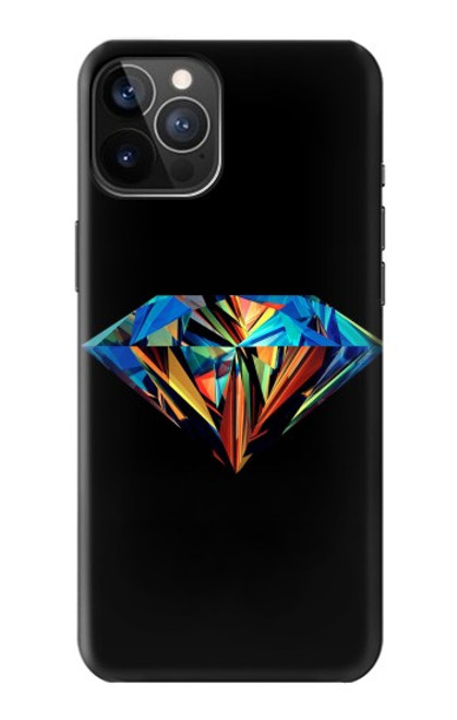 W3842 Abstract Colorful Diamond Hard Case and Leather Flip Case For iPhone 12, iPhone 12 Pro