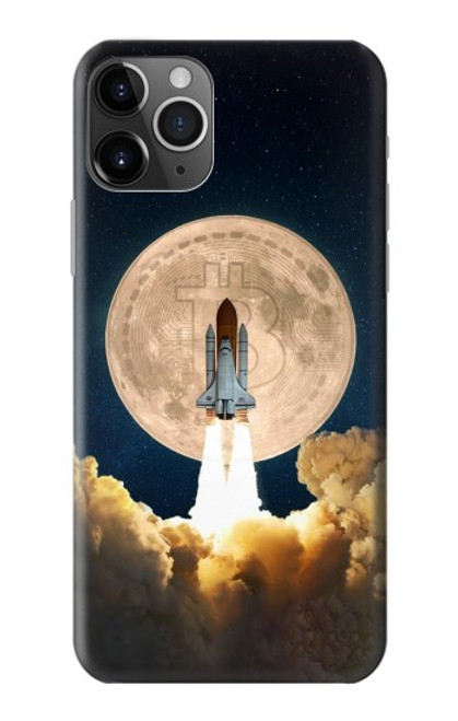 W3859 Bitcoin to the Moon Hard Case and Leather Flip Case For iPhone 11 Pro