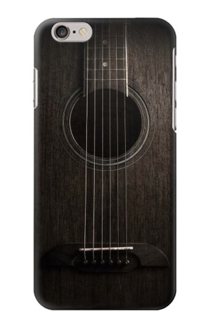 W3834 Old Woods Black Guitar Hard Case and Leather Flip Case For iPhone 6 6S