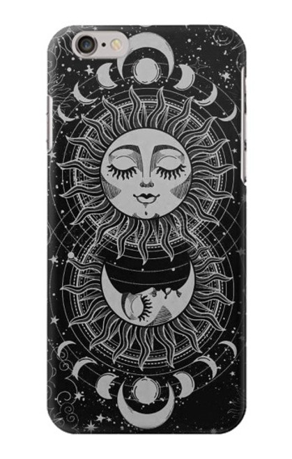 W3854 Mystical Sun Face Crescent Moon Hard Case and Leather Flip Case For iPhone 6 Plus, iPhone 6s Plus