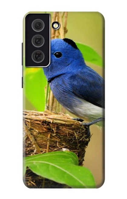 W3839 Bluebird of Happiness Blue Bird Hard Case and Leather Flip Case For Samsung Galaxy S21 FE 5G