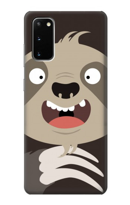 W3855 Sloth Face Cartoon Hard Case and Leather Flip Case For Samsung Galaxy S20