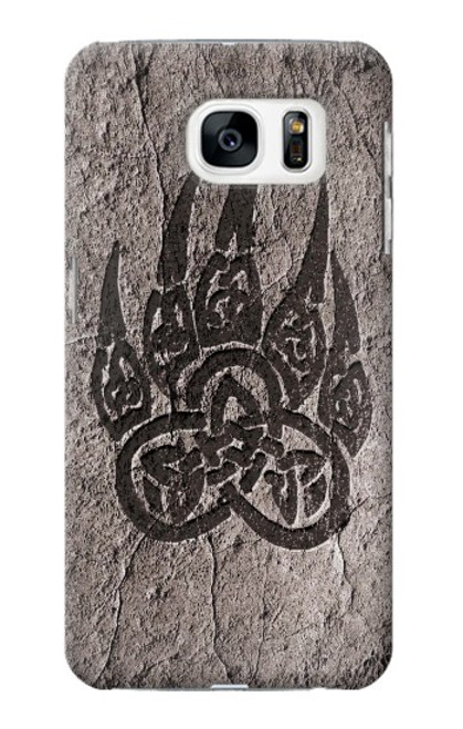 W3832 Viking Norse Bear Paw Berserkers Rock Hard Case and Leather Flip Case For Samsung Galaxy S7