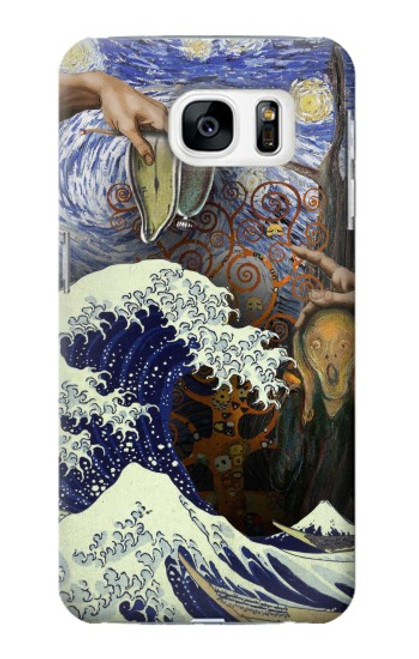 W3851 World of Art Van Gogh Hokusai Da Vinci Hard Case and Leather Flip Case For Samsung Galaxy S7