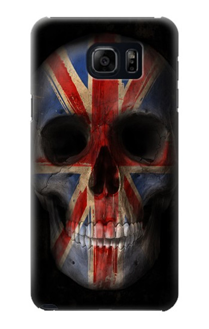 W3848 United Kingdom Flag Skull Hard Case and Leather Flip Case For Samsung Galaxy S6 Edge Plus
