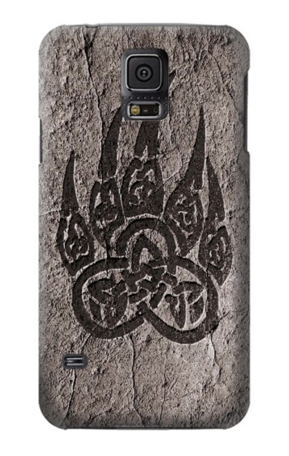 W3832 Viking Norse Bear Paw Berserkers Rock Hard Case and Leather Flip Case For Samsung Galaxy S5