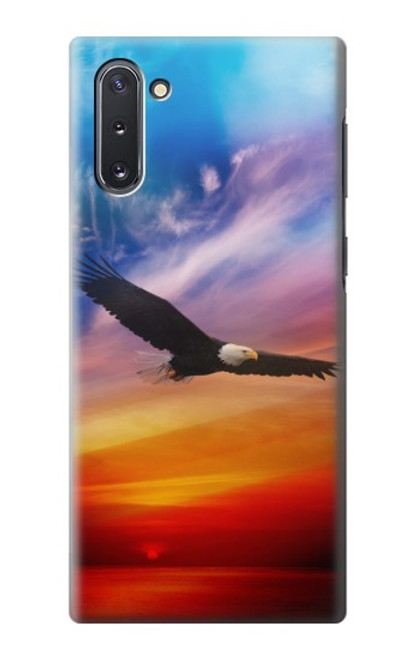 W3841 Bald Eagle Flying Colorful Sky Hard Case and Leather Flip Case For Samsung Galaxy Note 10