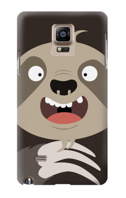 W3855 Sloth Face Cartoon Hard Case and Leather Flip Case For Samsung Galaxy Note 4