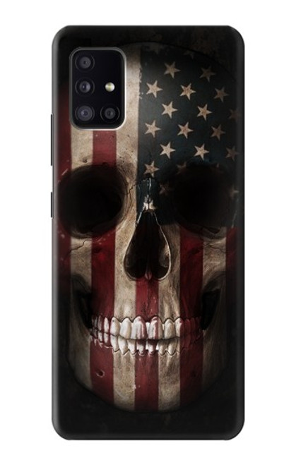 W3850 American Flag Skull Hard Case and Leather Flip Case For Samsung Galaxy A41