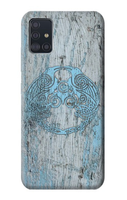 W3829 Huginn And Muninn Twin Ravens Norse Hard Case and Leather Flip Case For Samsung Galaxy A51 5G