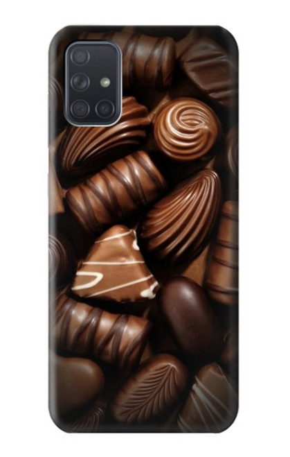 W3840 Dark Chocolate Milk Chocolate Lovers Hard Case and Leather Flip Case For Samsung Galaxy A71 5G