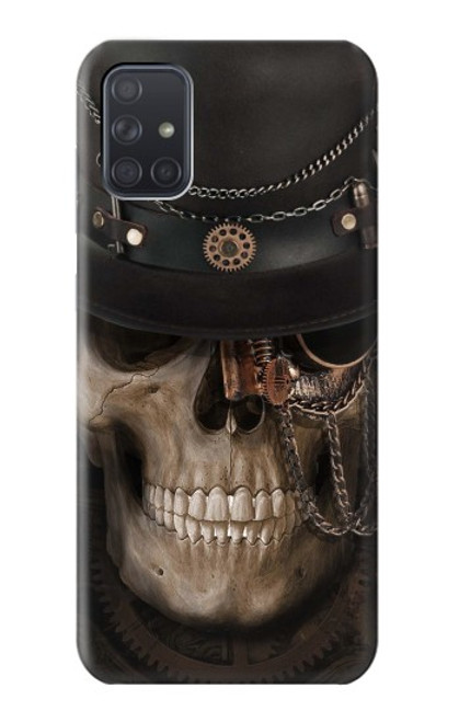 W3852 Steampunk Skull Hard Case and Leather Flip Case For Samsung Galaxy A71 5G