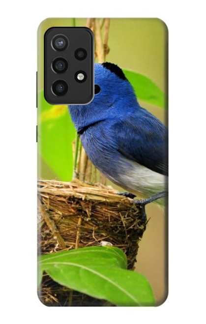 W3839 Bluebird of Happiness Blue Bird Hard Case and Leather Flip Case For Samsung Galaxy A72, Galaxy A72 5G